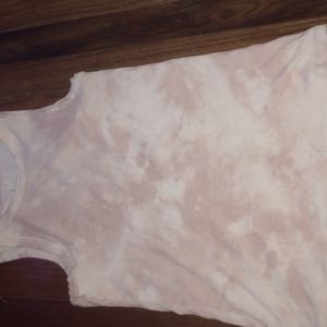 Pink and white mix tank top
